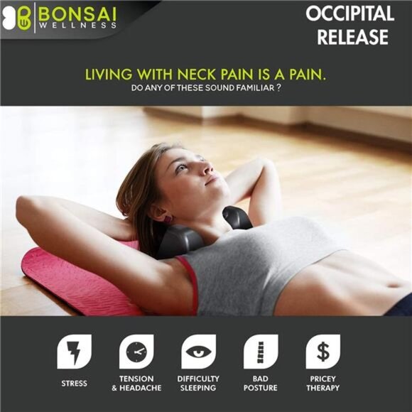 Occipital Release Tool - Cervical Traction for Neck and Shoulder Pain (Black) - Picture 2 of 7